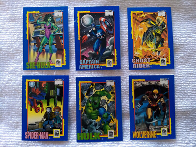 6 Marvel Treat Cards National Safe Kids Campaign. 2 Packs of 3 Cards Each
