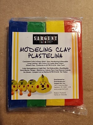 Sargent Art Modeling Clay 1lb -- Blue Green Yellow Red