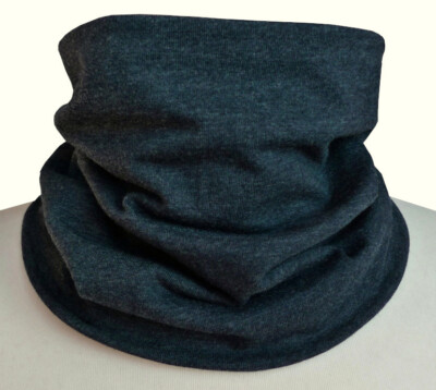 Herren Schal Loop grau blau 95% Baumwolle 5% Elasthan Rund-, Schlauchschal 1119