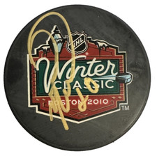 Mark Recchi Autographed 2010 Winter Classic Hockey Puck Boston Bruins