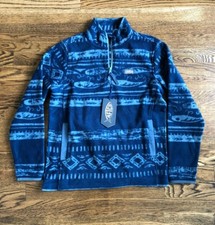 AFTCO Ahoy Quarter Zip Fleece Pullover Youth XL Blue