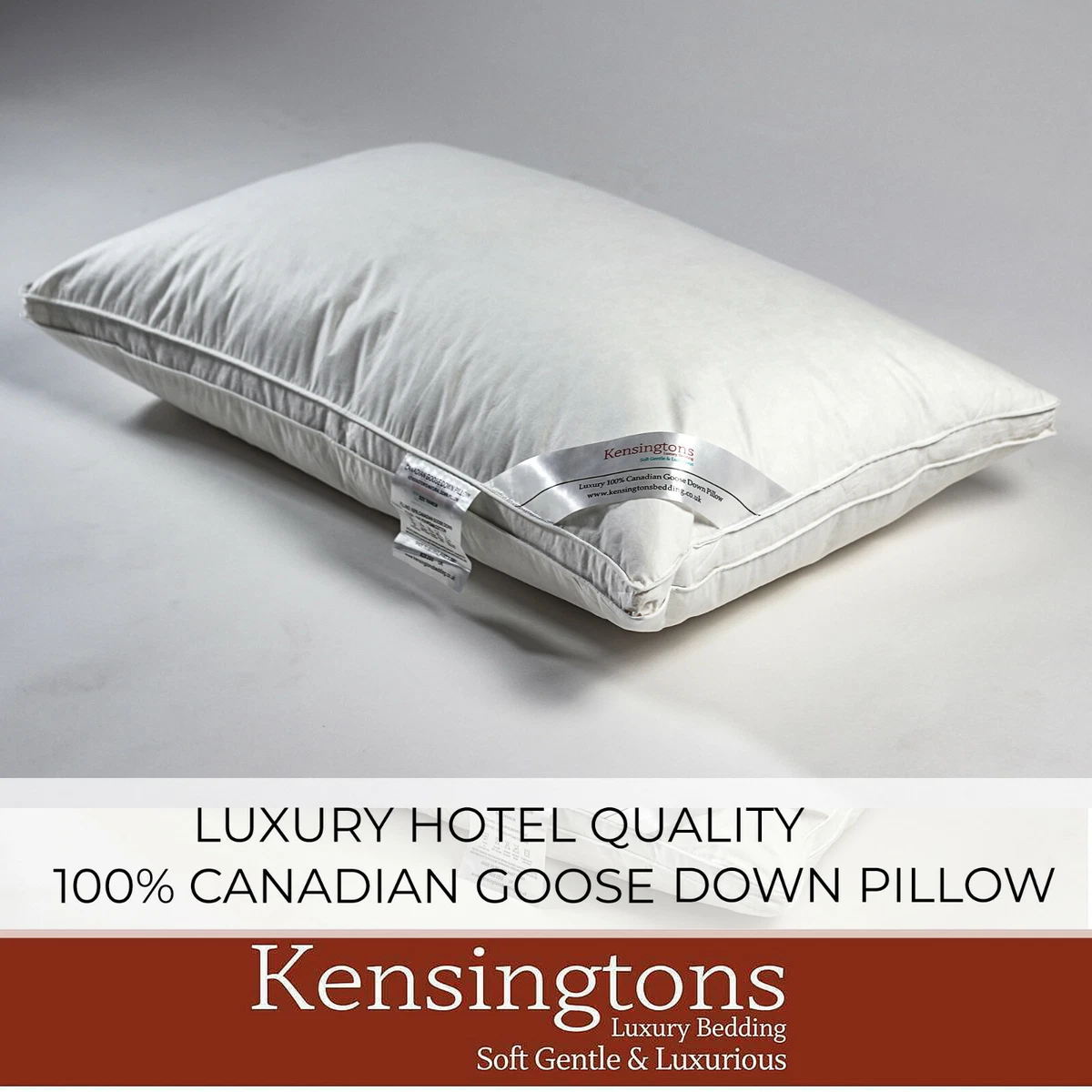 Kensingtons Canadian White Goose Down Pillow Standard Superior