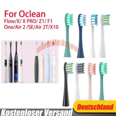 MARKENLOS 4x/8/32x Zahnbürstenkopf/Düse/Reisebox für Oclean X Pro Elite/X Pro/X/F1/Air2/W1