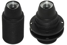 Lampenfassung Fassung E14 Gewindemantel M10x1 schwarz o./mit Schraubring Leuchte