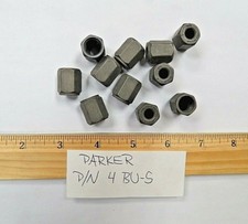 LOT OF 11 PARKER Ferulok Steel Compression Nut, 1/4' Tube, P/N 4 BU-S