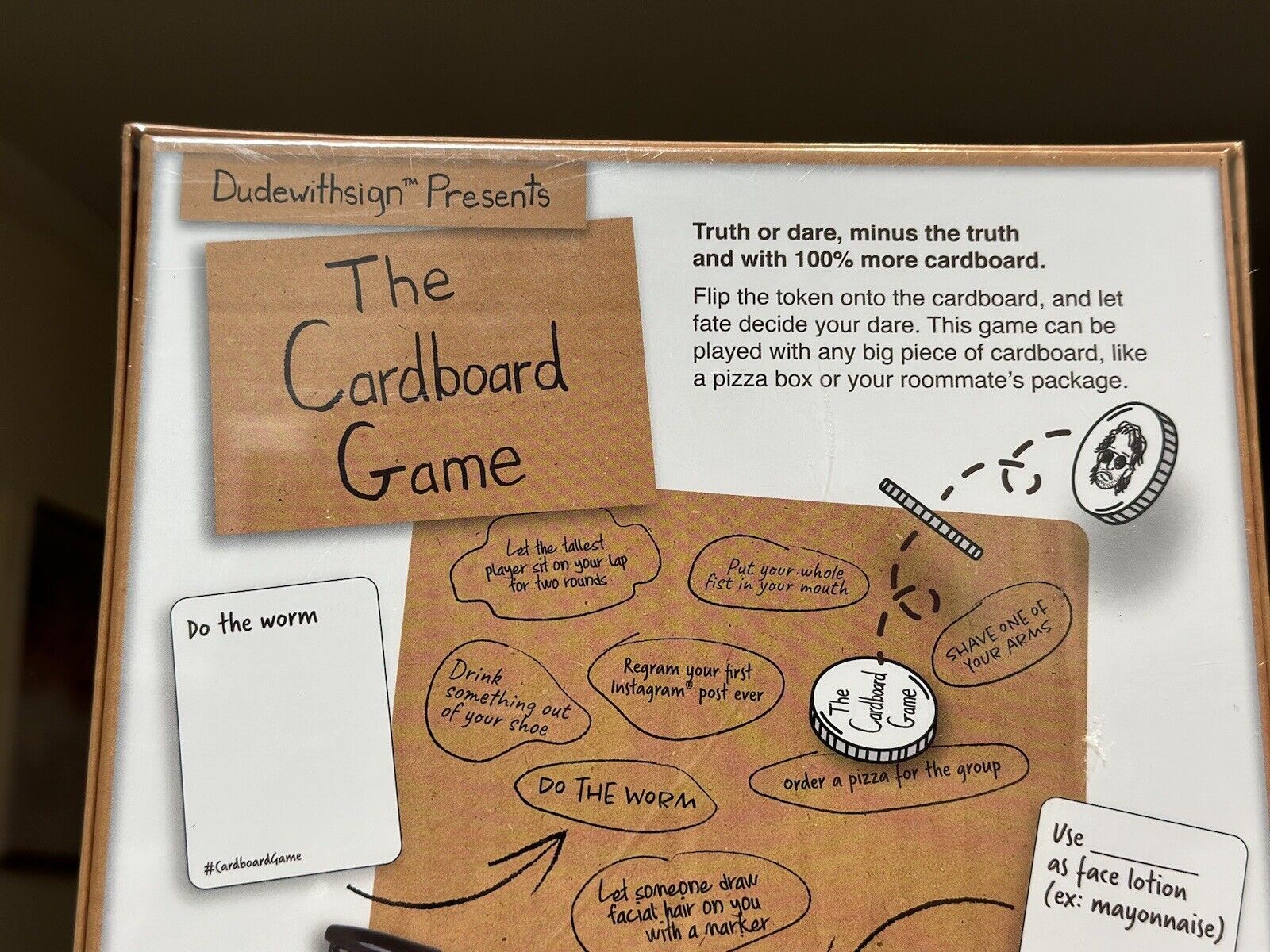  The Cardboard Game – The Party Game of Ridiculous Dares &  Challenges with Friends - by What Do You Meme? : Toys & Games