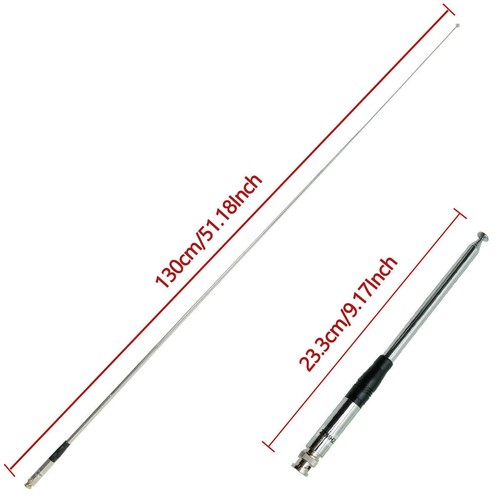 9"-51" 27MHz BNC Telescopic Antenna For Handheld/Portable CB Walkie Talkie - Picture 7 of 10