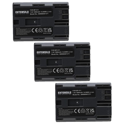 Batterie Remplacement 2800mAh Pour Caméscope Canon MVX100i, MVX150i, MVX1, MVX2i, MVX3i - 7.2V Li-ion, Compatible BP-512, BP-514