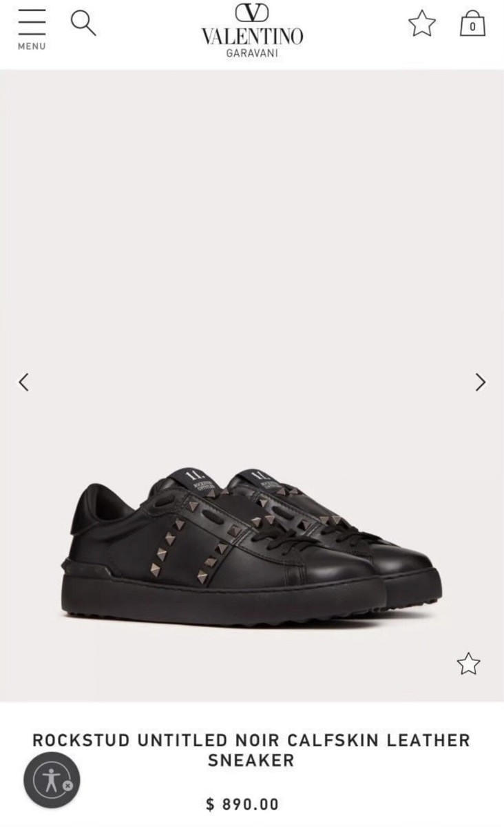 スニーカー VALENTINO SNEAKER (4Y2S0931BHS 0BO) Valentino Garavani - Rockstud Untitled low-top sneakers