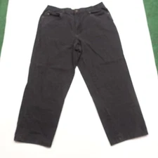 Scandia Woods Jeans Men's 36S Black Denim Cotton Straight Mid-Rise Regular Fit