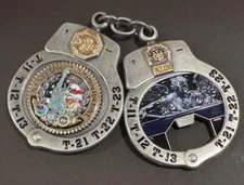New York Drug Enforce. Task Force NYPD DEA NYSP Handcuff Shape Challenge Coin