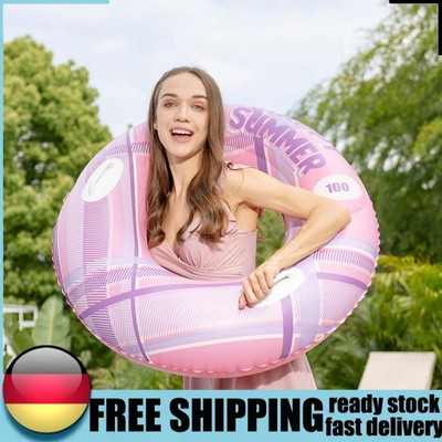Blow Up Swim Tube with Handle Water Play Swim Circle Large Swim Ring for Adults