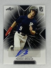 2021 LEAF PERFECT GAME AUTO PARKER BROSIUS BLACK PAPER 1/50
