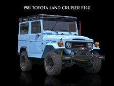 1981 Toyota Land Cruiser Fj40 In Light Blue New Metal Sign 12 X 16 Ships Free