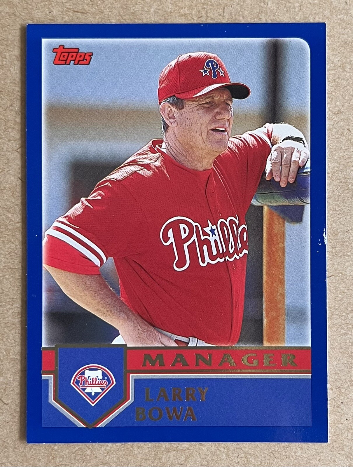 2003 Topps Philadelphia Phillies Baseball Card #283 Larry Bowa MG
