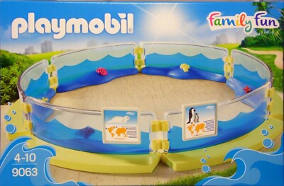PLAYMOBIL 9063 Meerestierbecken für Robben Fische Pinguine zu Zoo Aquarium NEU 