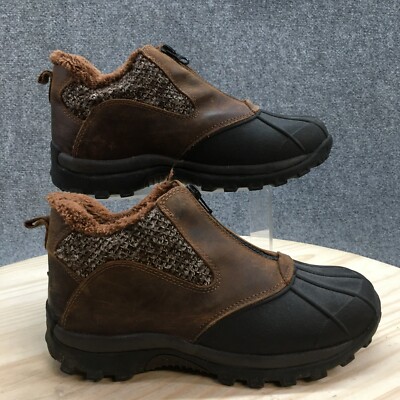 Propet Winter Snow Boots Womens W Blizzard Brown Leather