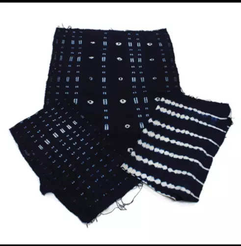 Wholesale!! 2X Indigo hand woven African mudcloth fabric/ indigo mudcloth fabric