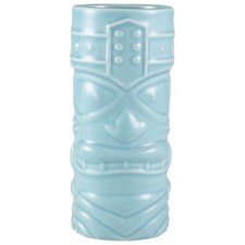 Tiki Cocktail Mugs, Pack of 4 in Green, Brown, Purple & Blue, Glassware, Barware
