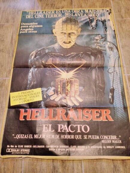 Hellraiser. El pacto. Movie poster. Vintage, in spanish | eBay