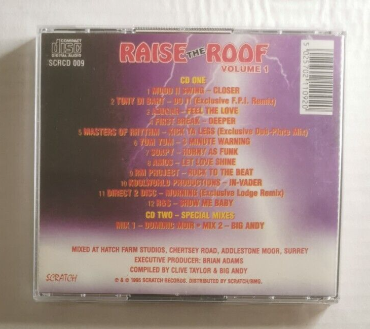 Raise The Roof - Volume 1 by Various (CD, 2-Discs, 1995, Scratch