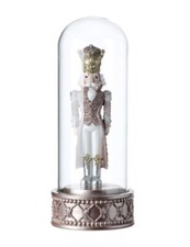 11.5" Regency Rose Pink Metallic Nutcracker Soldier Cloche Christmas Decor