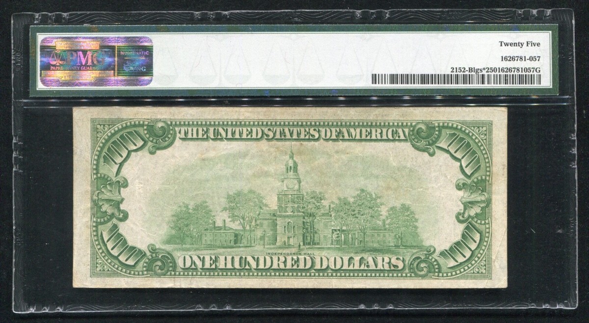 FR. 2152-Blgs* 1934 $100 *STAR* LGS LIGHT GREEN SEAL FRN NEW YORK