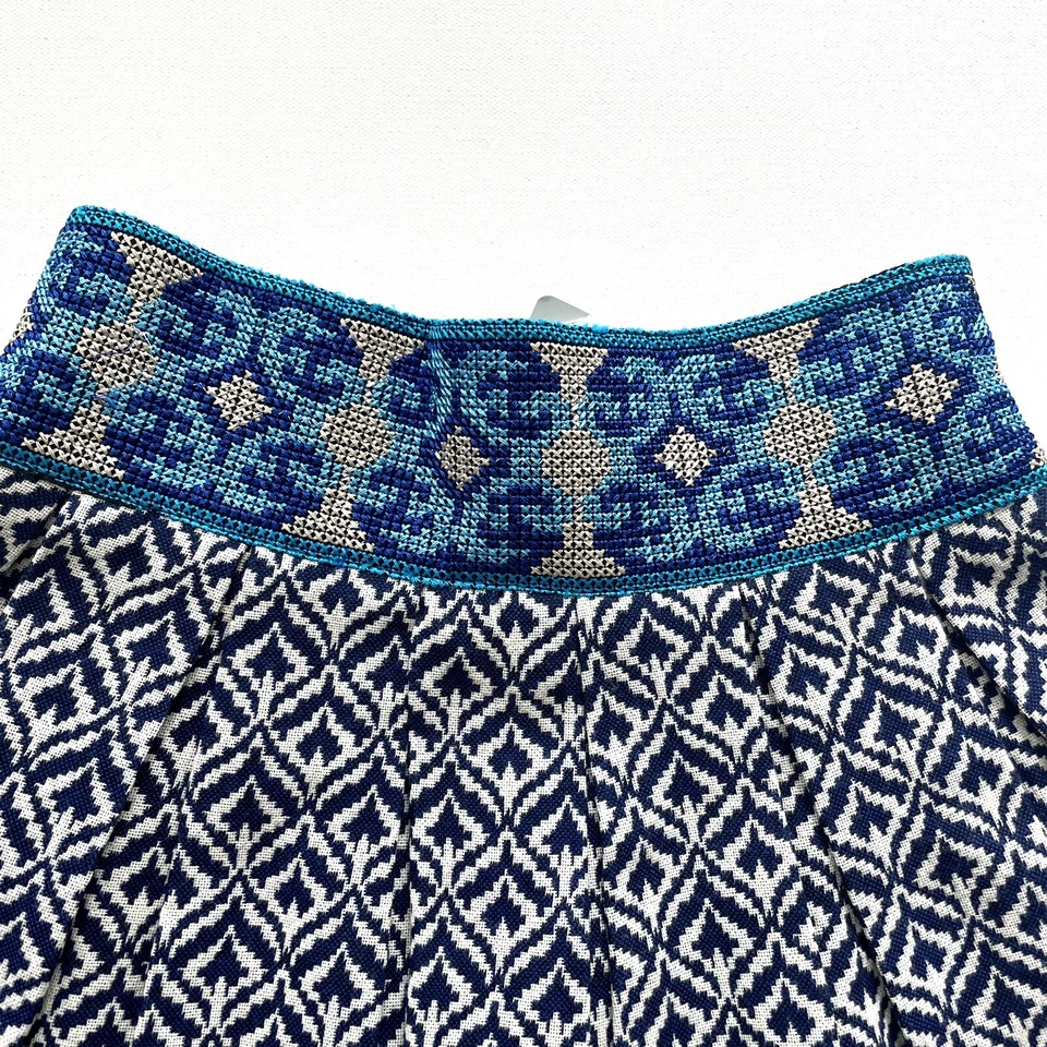 Falda para mujer Sister Jane pequeña azul blanca giratoria línea A corta estilo retro nueva con etiquetas  Foto 2 de 4