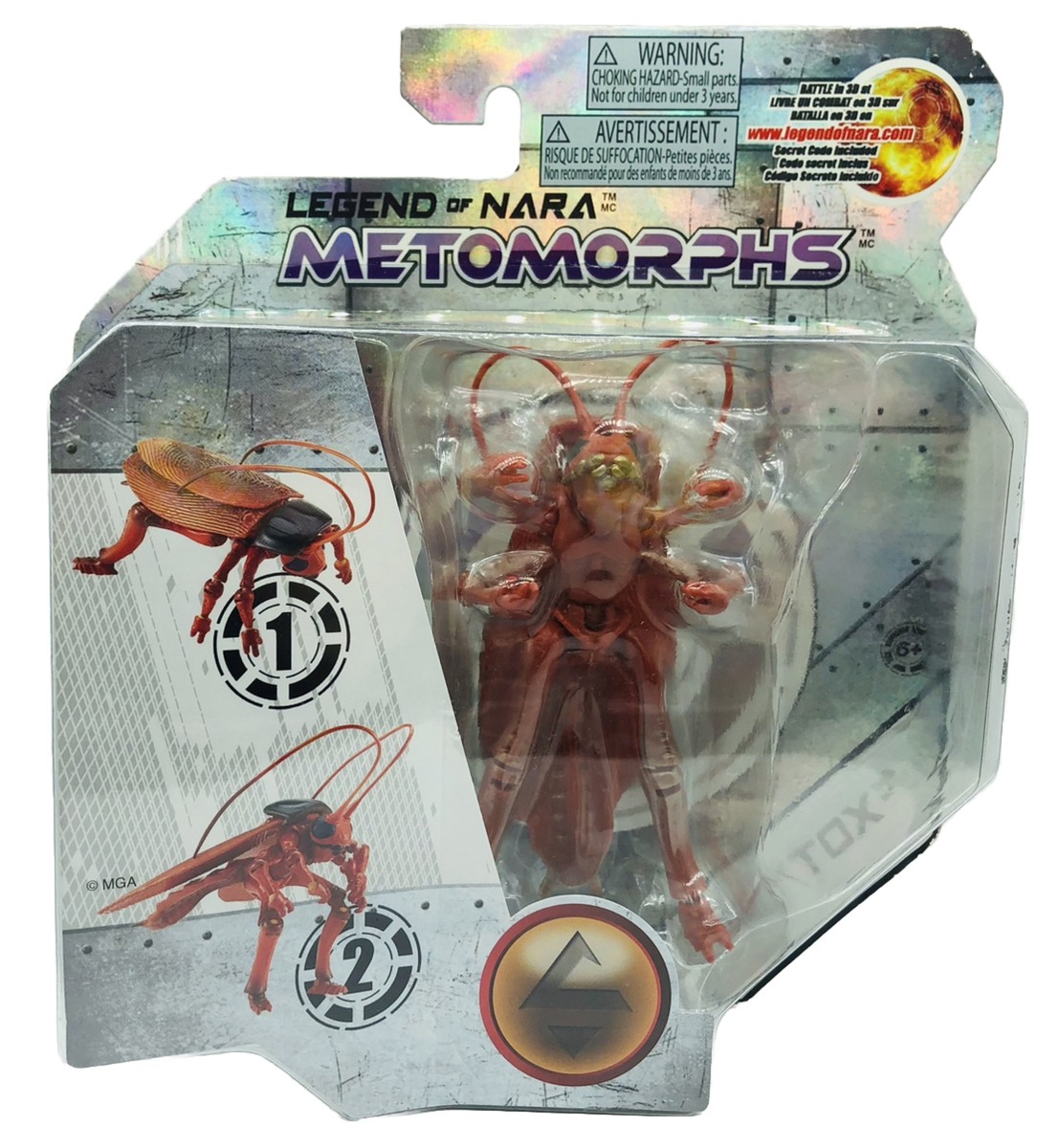 虫 RARE NOS Legend of NARA Metomorphs Crytox Cockroach Series 1 Bug