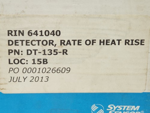 SYSTEM SENSOR 5601P FIRE ALARM HEAT DETECTOR DT-135-R - Picture 13 of 13