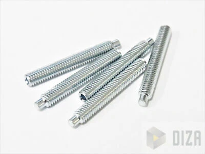 DIZA Grub Screws with Trunnion Steel 45H Zinc Plated Grub Screws DIN 915 M3 M4 M5 M6