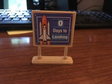 RARE 0 days to landing sign toy rocket launching landing sign