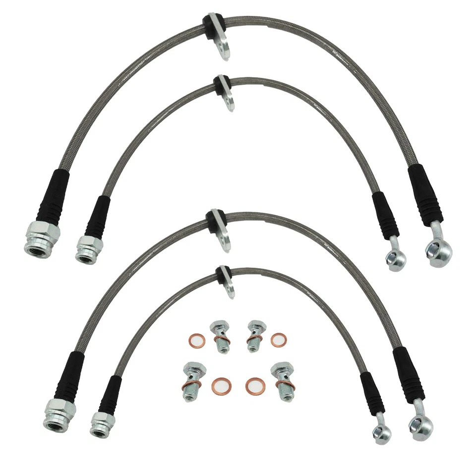 Front & Rear Brake Line Replacement Kit For 92-95 Honda Civic w/rear disc - Image 2 of 4