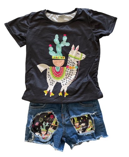 Shirt With Distressed Cutout Shorts 