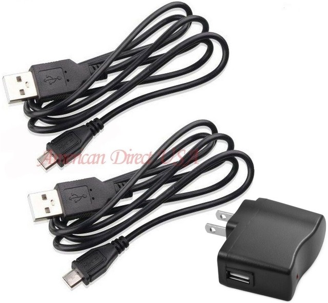 2X USB Cable+Wall Home AC Adapter for Amazon Kindle Fire 1 2 HD 7.0 8.9