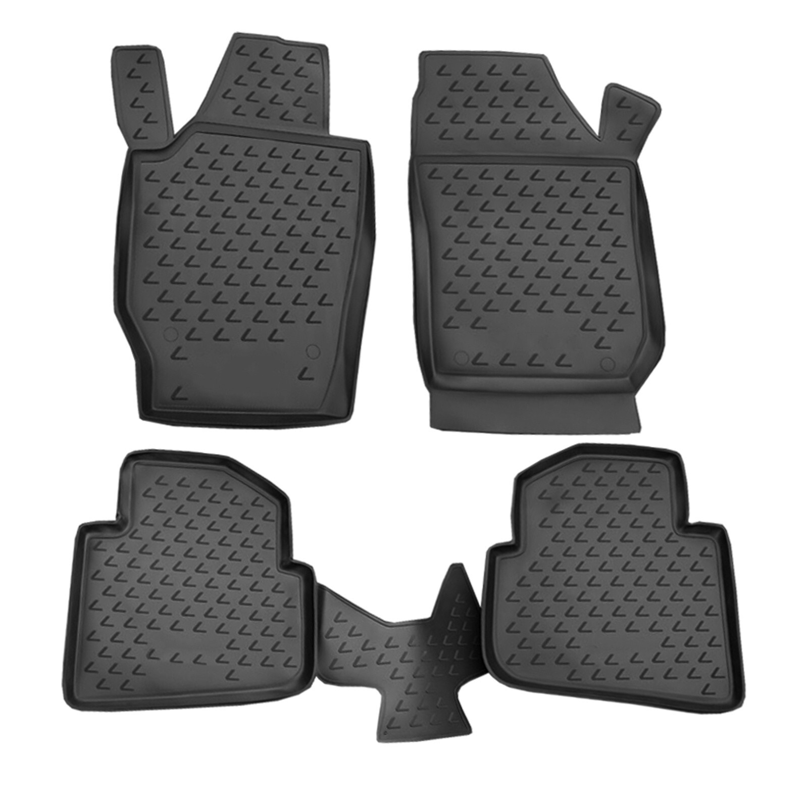 Tapis en caoutchouc anti-boue pour Skoda Roomster bloquant l'eau avec bords hauts