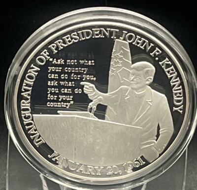 2007 John F. Kennedy INAUGURATION SPEECH 1961 Silver-plated Comm