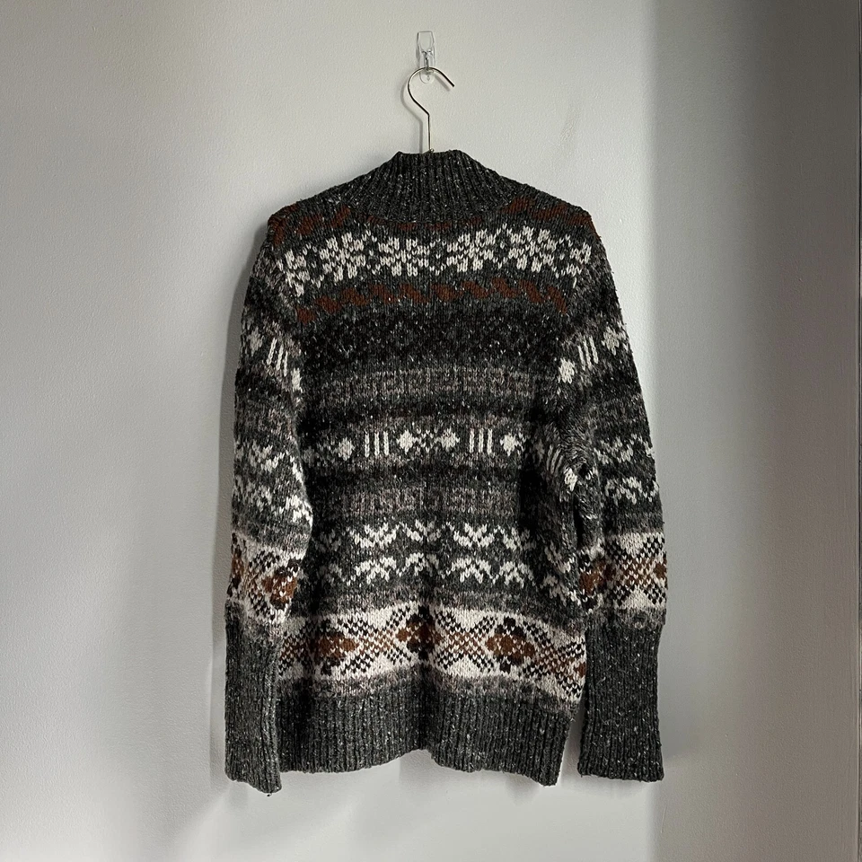 Peruvian Connection Men's Wool/Alpaca Fair Isle Knit Full Zip Sweater Size XL - Image 3 of 4