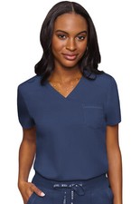 Med Couture MC Touch Women Scrubs V-Neck Tuck In Top MC7448 NAVY Navy Free Ship