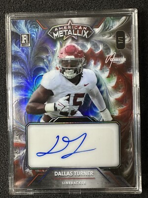 DALLAS TURNER RC 1/1 2024 Wild Card American Metallix Rookie