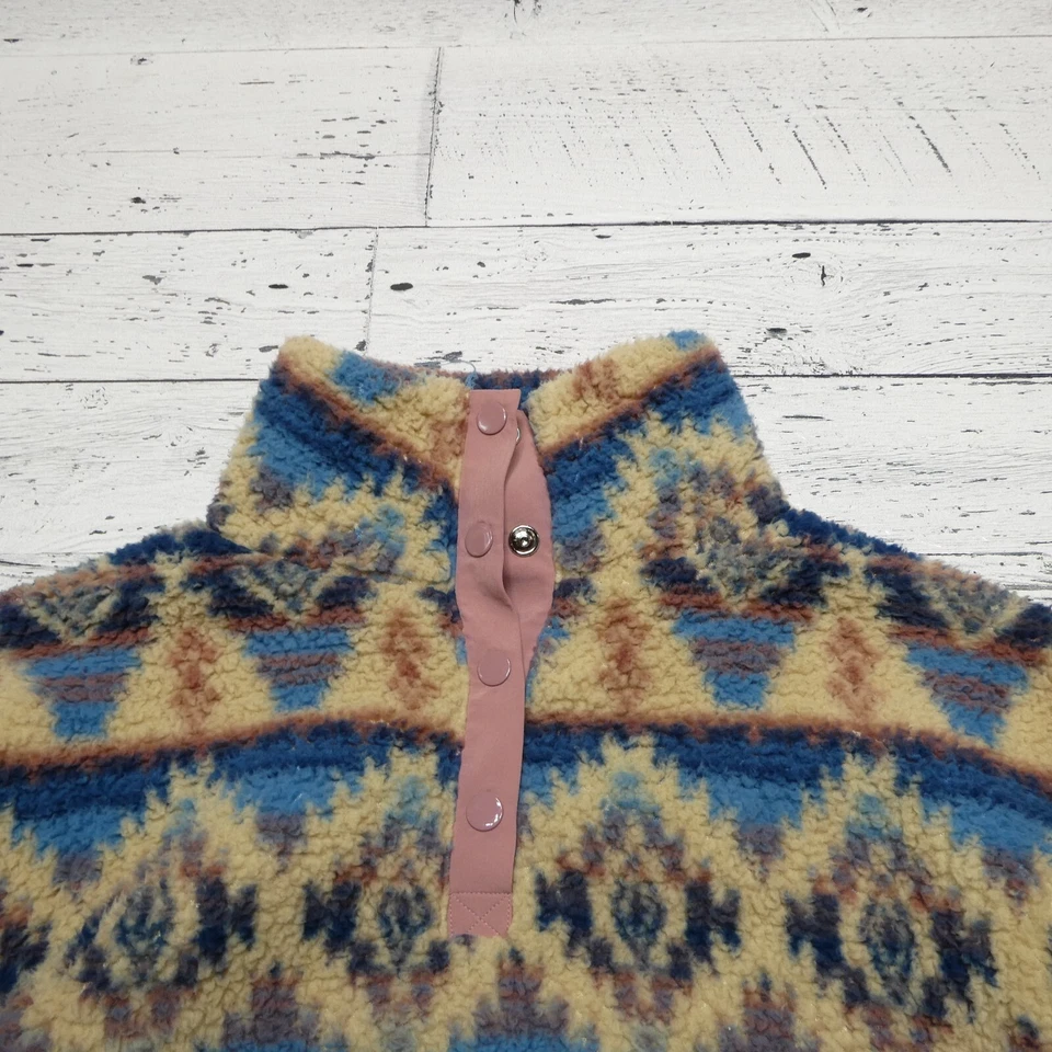 SO Lounge Life Fleece Sweatshirt Womens Medium Extra Soft Deep Pile Snap Neck - Image 2 of 4