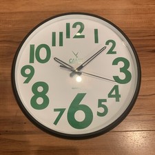 Basic Indoor 12" Black Analog Round Modern Wall Clock, Us Seller 17grn