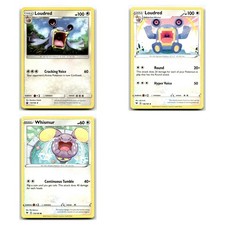 3 Card Pokemon TCG Collection - Whismur 135/185 & Loudred 118/168 136/185 MP