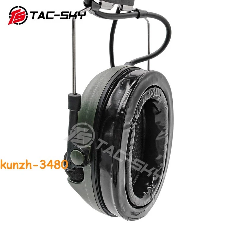 TAC-SKY Comtac-I Noise Reduction Pickup Tactical Headset Silicone Earmuffs FG - Image 3 of 4