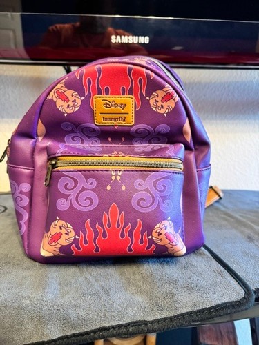Loungefly Mini Backpack Disney Aladdin Magic Carpet Turkish Rug Purple Red Bag