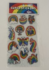 Vintage 80s Russ Puffy Stickers Rainbows Super Stick Ons Retro butterfly