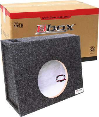 Atrend 8'' Single Universal Truck Style Vented Subwoofer Enclosure - Mitered & Da
