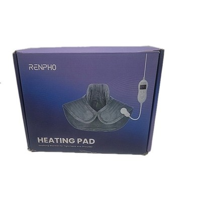 RENPHO Heating Pad For Neck Back Pain & Cramps Relief Heat Pad 19x24 Grey