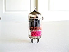 SYLVANIA 12AX7A/ECC83  VACUUM TUBE GRAY PLATE O GETTER COPPER POST TV-7 TESTED.