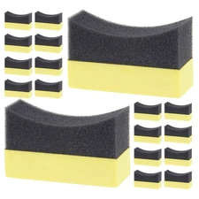  30 Pcs Tire Applicator Pads Dressing Brush Car Washing Detail Curved Sponges